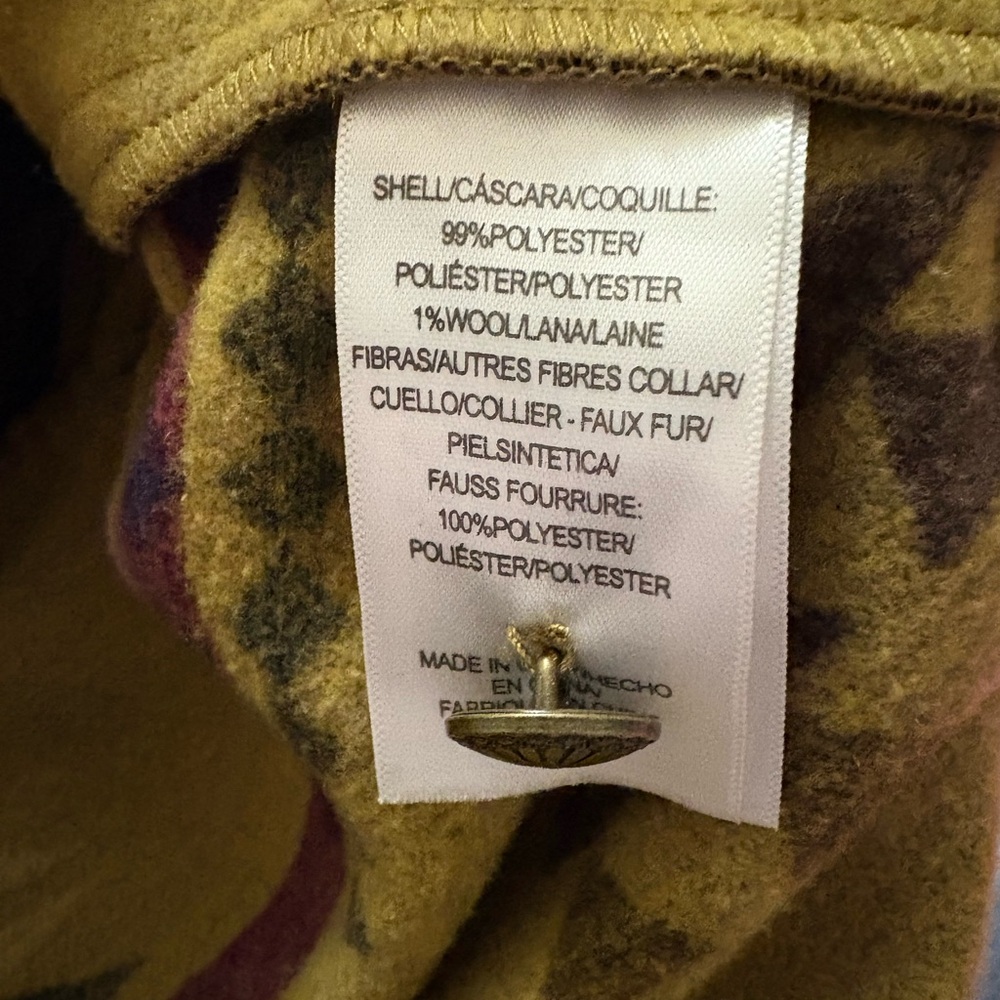 SHYANNE GIRLS' SOUTHWESTERN PRINT SHERPA TRIM SHACKET MEDIUM - Picture 5 of 6